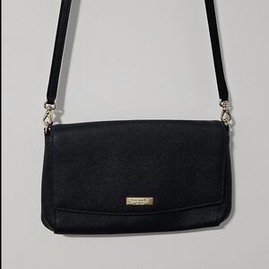 Kate Spade Classic Black Saffiano Leather Crossbody with Gold Hardware